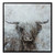 Mountain Bull Painting Framed Canvas Wall Art - 20.5" x 20.25" - IMAGE 1