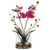 Fuchsia Orchid Artificial Floral Arrangements with Glass Container - 13" - Pink and Green - IMAGE 1
