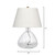 Table Lamp with Drum Shade - 17" - Clear and Off-White - IMAGE 4