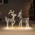 LED Lighted Icy Reindeer Christmas Yard Decoration - 35.75" Silver Wire - Warm White