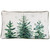 Evergreen Trees and Snowflakes Christmas Throw Pillow - 19" x 11" - White and Green - IMAGE 2