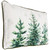 Evergreen Trees and Snowflakes Christmas Throw Pillow - 19" x 11" - White and Green - IMAGE 4