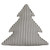 Striped Tree Christmas Throw Pillows - 17" x 14.5" - Gray and White - Set of 2 - IMAGE 3