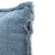 17" Thick Cotton Fringed Square Throw Pillows - Blue - Set of 2