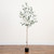 Potted Slim Minimalist Olive Artificial Tree - 6' - IMAGE 1