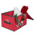 16" Red Collapsible Christmas Decoration Storage Box with Handel - IMAGE 3