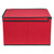 16" Red Collapsible Christmas Decoration Storage Box with Handel - IMAGE 5
