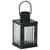 Fluted Glass Candle Holder Lantern - 6.75" - Matte Black - IMAGE 2