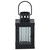 Fluted Glass Candle Holder Lantern - 6.75" - Matte Black - IMAGE 4