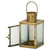 Fluted Glass Candle Holder Lantern - 6.75" - Gold
