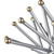 Spiked Starburst Decoration - 9.25" - Silver - IMAGE 2