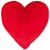 Plush Faux Fur Heart-Shaped Valentine's Day Throw Pillow - 13" - Red - IMAGE 2