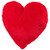 Plush Faux Fur Heart-Shaped Valentine's Day Throw Pillow - 13" - Red - IMAGE 3