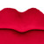 Lip-Shaped Cotton Throw Pillows - 16" x 24" - Ruby Red - Set of 2