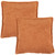 Thick Cotton Fringed Throw Pillows - 17" x 17" - Rust Orange - Set of 2 - IMAGE 2