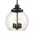 4-Light Matte Black Hanging Pendant Ceiling Light Fixture with Glass Shade - 25" - IMAGE 2