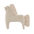 Horse with Woven Mane and Tail Decoration - 14" - Beige and Cream - IMAGE 2