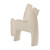 Horse with Woven Mane and Tail Decoration - 14" - Beige and Cream - IMAGE 3