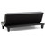 Faux Leather Tufted Straight Armless Sofa - 67" - Black - IMAGE 5