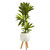 46" Dracaena Artificial Plant in White Planter with Stand - IMAGE 1