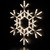 Large LED Lighted Foldable Snowflake Outdoor Christmas Decoration - 36" - Warm White