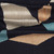 Handwoven Abstract Embroidered Throw Pillow - 20" - Blue and Beige - IMAGE 4