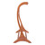 3-Rod Curved Wooden Blanket Rack - 36" - Teak Brown - IMAGE 5