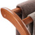 3-Rod Curved Wooden Blanket Rack - 36" - Teak Brown