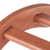 3-Rod Curved Wooden Blanket Rack - 36" - Teak Brown