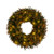 Pre-Lit Small Boxwood Artificial Fall Harvest Wreath - 18" - Warm White LED Lights - IMAGE 4