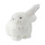 6" Soft White Faux Fur Sitting Easter Bunny Rabbit Spring Figure - IMAGE 2