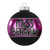 4ct Purple and Black Shiny Glass Christmas Ball Ornaments 3.25" (80mm) - IMAGE 2
