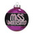4ct Purple and Black Shiny Glass Christmas Ball Ornaments 3.25" (80mm) - IMAGE 3