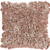 18" Camel Tan and Persimmon Pink Dense Ruffle Decorative Down Throw Pillow - IMAGE 1