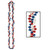 Braided Beaded Necklace - 33'' - Red White and Blue - Pack of 12 - IMAGE 1