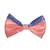 Club Pack of 12 Striped Unisex Adult Patriotic Bow Tie Costume Accessories 7" - IMAGE 1