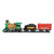 19-Piece Green and Red Battery Operated Christmas Express Train Set - IMAGE 2