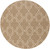 7.25' Brown and Beige Contemporary Machine Woven Outdoor Round Area Throw Rug - IMAGE 1