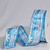 Blue Plaid Taffeta with Floral Print Wired Edge Craft Ribbon 1.5" x 22 Yards - IMAGE 1