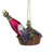 4.5" Purple and Red Wine Bottle Hanging Christmas Ornament - IMAGE 3