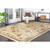 8' Floral Beige and Brown Shed-Free Round Area Throw Rug - IMAGE 2