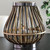 9.25" Rustic Chic Pear Shaped Rattan Candle Holder Lantern with Jute Handle - IMAGE 4