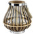 9.25" Rustic Chic Pear Shaped Rattan Candle Holder Lantern with Jute Handle - IMAGE 1