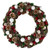 Frosted Pine Cone and Wooden Rose Artificial Christmas Wreath, 19-Inch, Unlit - IMAGE 1