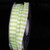 Lime Green and White Striped Capri Wire Edged Craft Ribbon 0.25" x 110 Yards - IMAGE 1