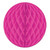 Honeycomb Tissue Paper Ball Decoration - 12" - Pink - Pack of 24 - IMAGE 1