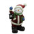 19" White and Red Glitter Snowman with Lantern Christmas Tabletop Decor - IMAGE 2