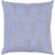 20" Blue and Gray Geometric Square Throw Pillow - Down Filler - IMAGE 1
