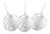 3ct White and Silver Glittered Confetti Shatterproof Christmas Ball Ornaments 3" (75mm) - IMAGE 1