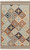 2' x 3' Diagonal Graphic Pixel Blue and Brown Hand Woven Rectangular Wool Area Throw Rug - IMAGE 1